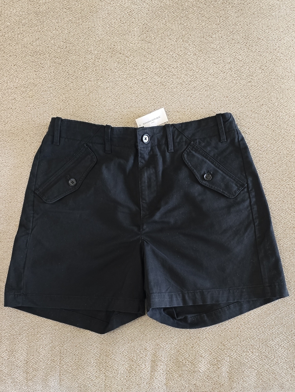Banana Republic Factory Black Authentic Chino Girlfriend Shorts - Size 8